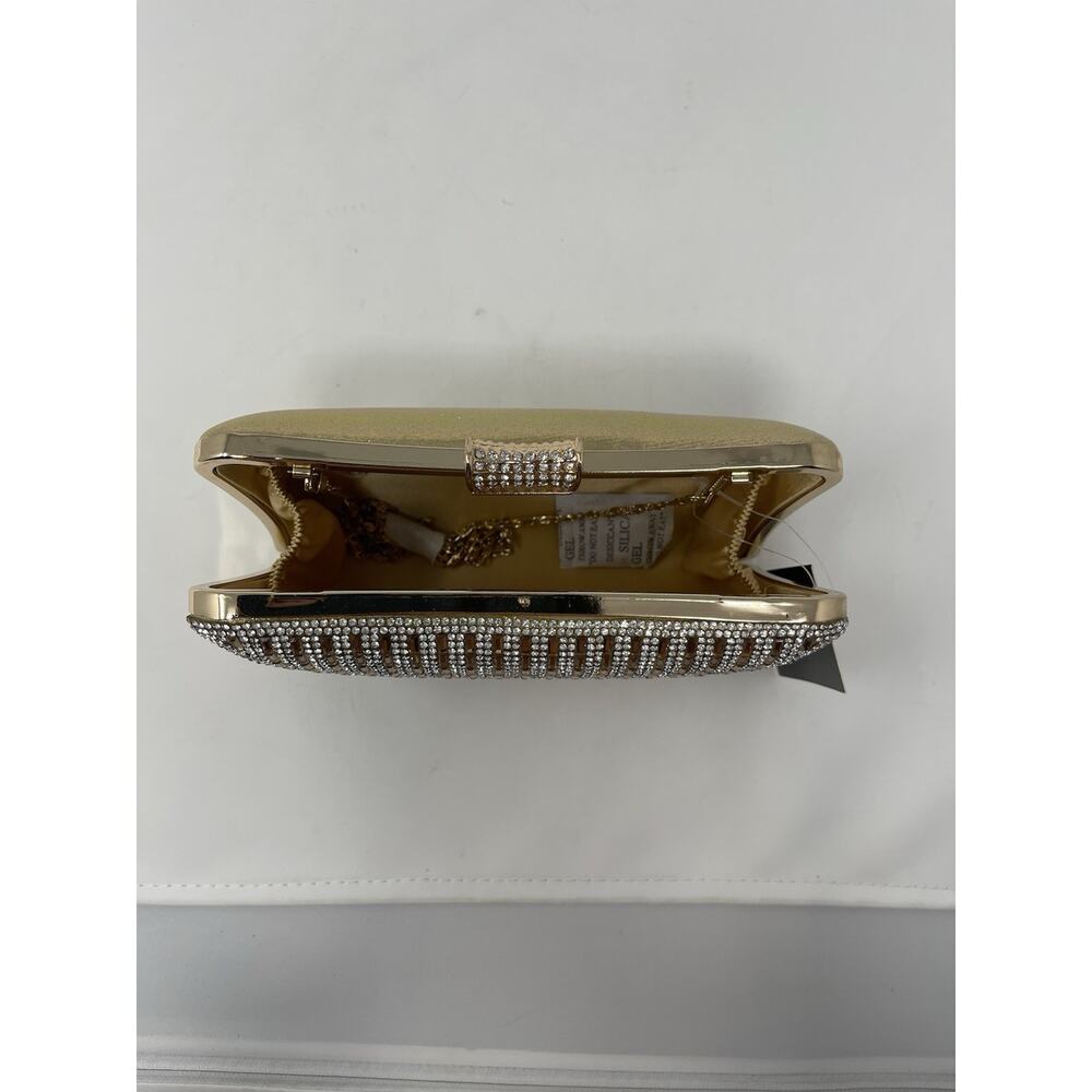 D'Margeaux evening clutch with gold and crystal stripes‎ - Picture 5 of 11